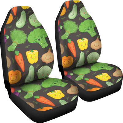 Vegan Funny Themed Design Print Universal Fit Car Seat Covers-JorJune