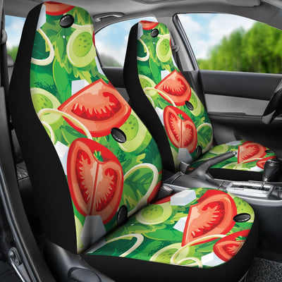 Vegan Salad Themed Design Print Universal Fit Car Seat Covers-JorJune