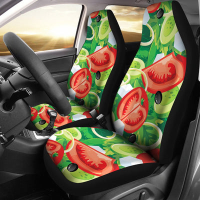 Vegan Salad Themed Design Print Universal Fit Car Seat Covers-JorJune