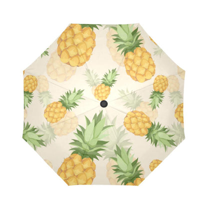 Vintage Pineapple Tropical Automatic Foldable Umbrella