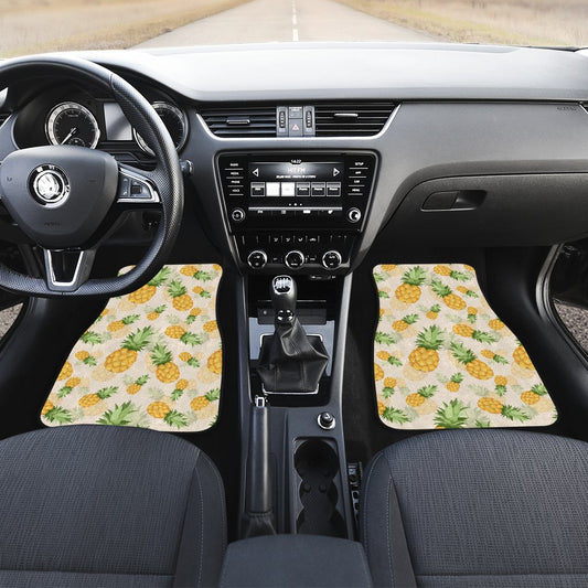 Vintage Pineapple Tropical Car Floor Mats