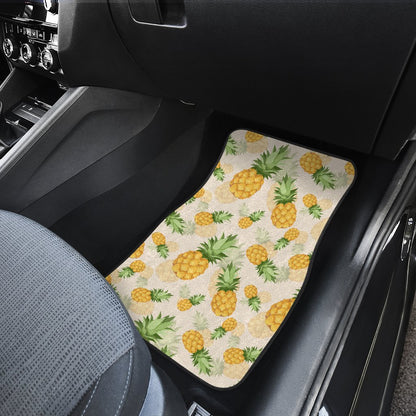 Vintage Pineapple Tropical Car Floor Mats