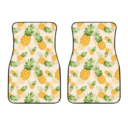 Vintage Pineapple Tropical Car Floor Mats