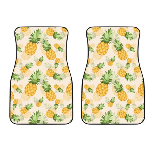 Vintage Pineapple Tropical Car Floor Mats