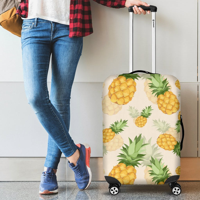 Vintage Pineapple Tropical Luggage Protective Cover