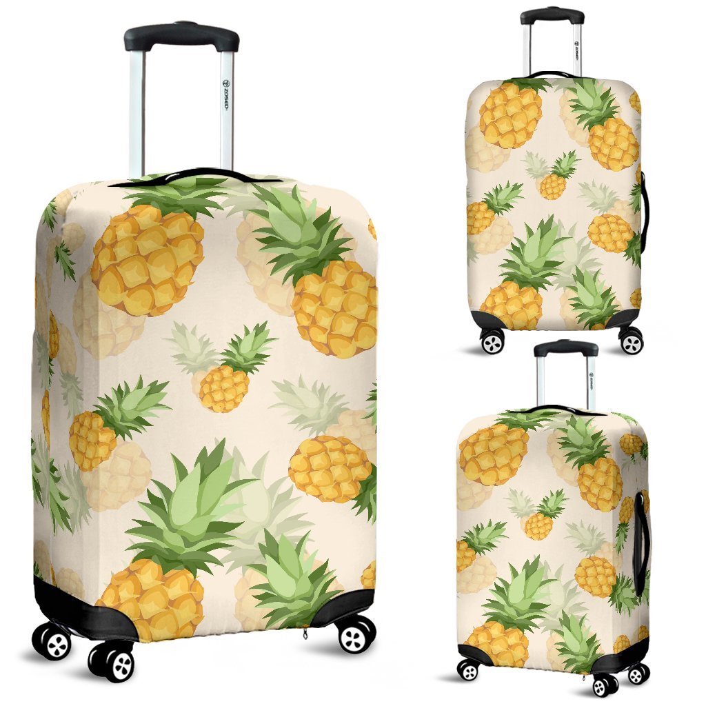 Vintage Pineapple Tropical Luggage Protective Cover