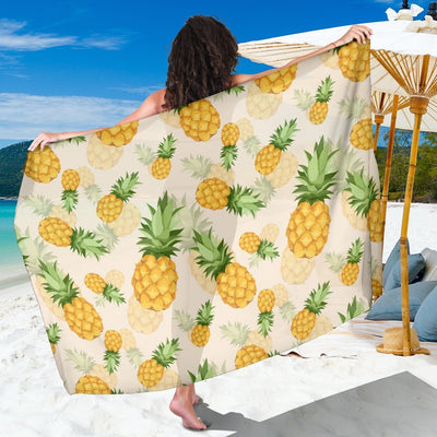 Vintage Pineapple Tropical Beach Sarong Pareo Wrap