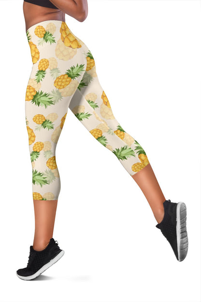 Vintage Pineapple Tropical Women Capris
