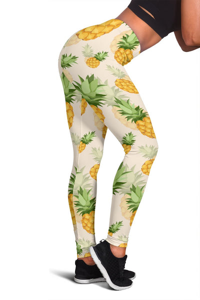 Vintage Pineapple Tropical Women Leggings