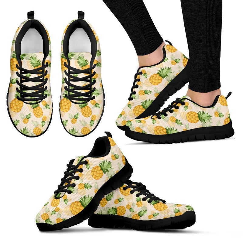 Vintage Pineapple Tropical Women Sneakers