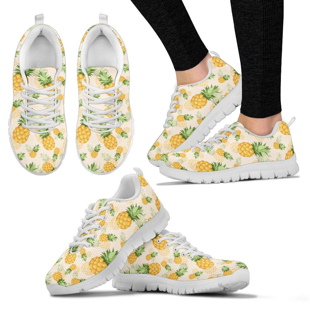 Vintage Pineapple Tropical Women Sneakers