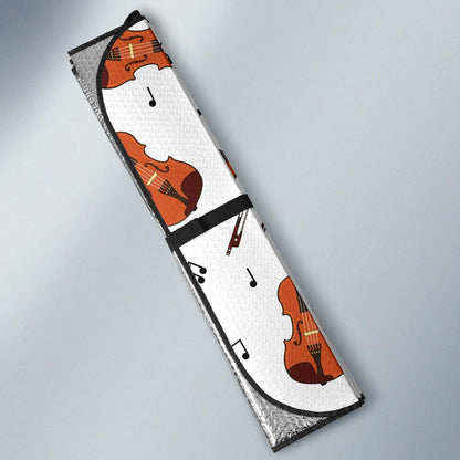 Violin Pattern Print Design 02 Car Sun Shades-JORJUNE.COM