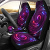 Vortex Twist Swirl Purple Neon Print Universal Fit Car Seat Covers