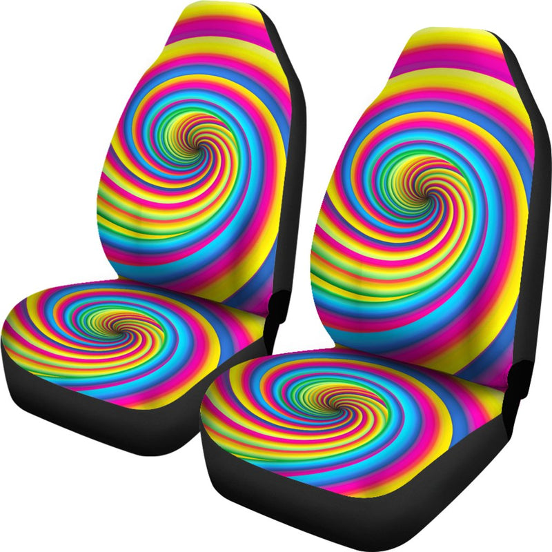 Vortex Twist Swirl Rainbow Design Universal Fit Car Seat Covers