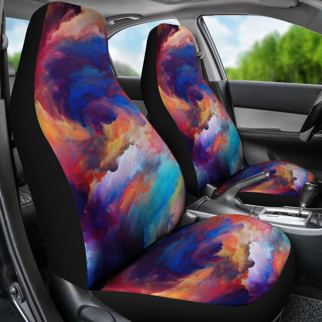 Vortex Twist Swirl Water Color Design Universal Fit Car Seat Covers