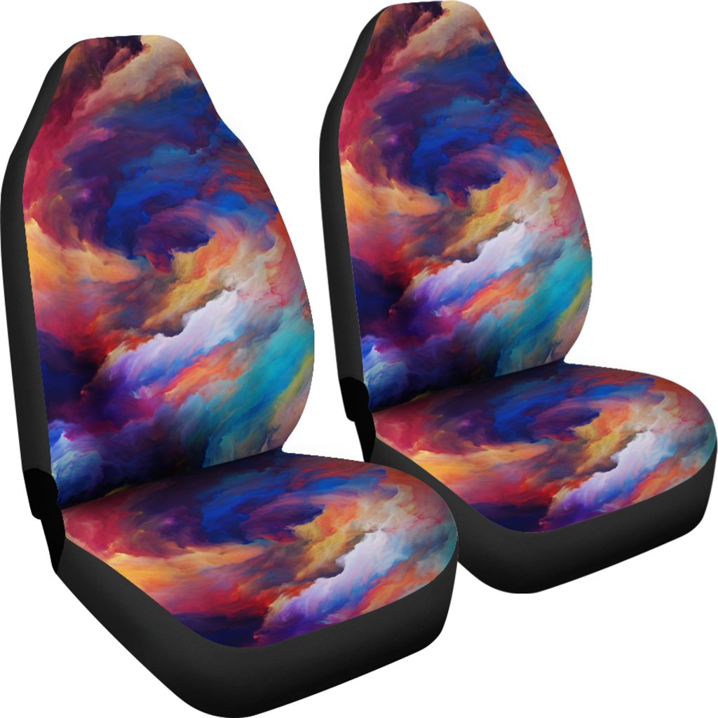 Vortex Twist Swirl Water Color Design Universal Fit Car Seat Covers