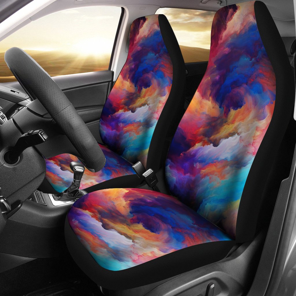 Vortex Twist Swirl Water Color Design Universal Fit Car Seat Covers