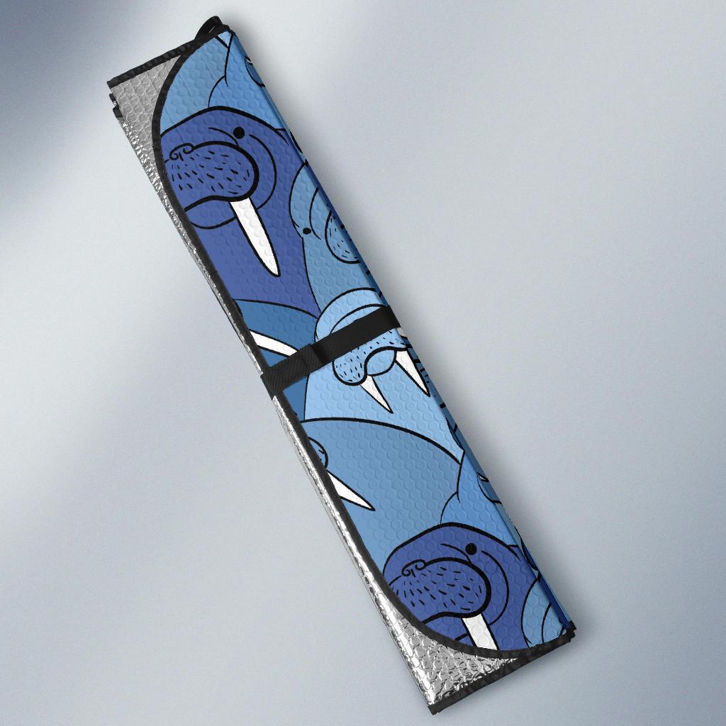 Walrus Pattern Print Design 01 Car Sun Shades-JORJUNE.COM