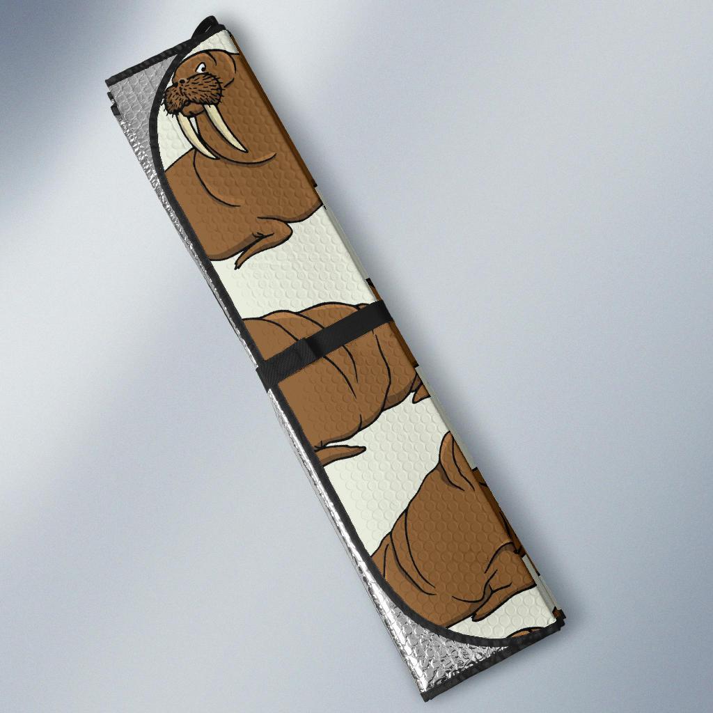 Walrus Pattern Print Design 03 Car Sun Shades-JORJUNE.COM