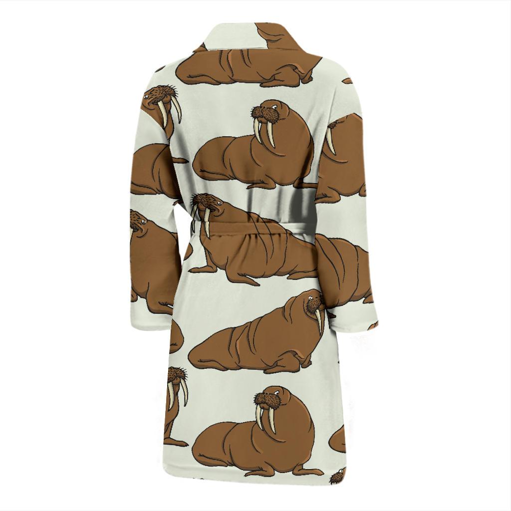 Walrus Pattern Print Design 03 Men Bathrobe-JORJUNE.COM
