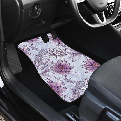 Water Lily Pattern Print Design WL01 Car Floor Mats-JORJUNE.COM