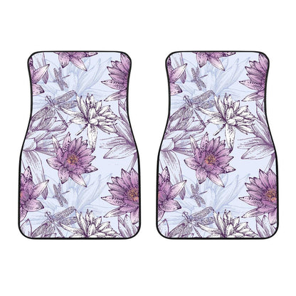 Water Lily Pattern Print Design WL01 Car Floor Mats-JORJUNE.COM