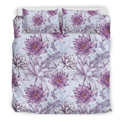 Water Lily Pattern Print Design WL01 Bedding Set