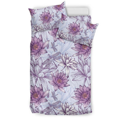 Water Lily Pattern Print Design WL01 Bedding Set