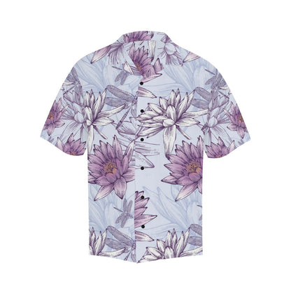 Water Lily Pattern Print Design WL01 Men Hawaiian Shirt-JorJune