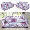 Water Lily Pattern Print Design WL01 Sofa Slipcover-JORJUNE.COM