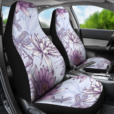 Water Lily Pattern Print Design WL01 Universal Fit Car Seat Covers-JorJune