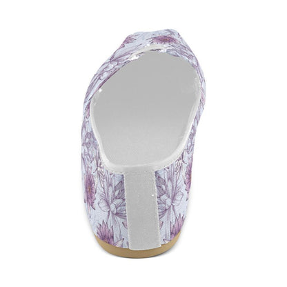 Water Lily Pattern Print Design WL01 Women Casual Shoes-JorJune.com