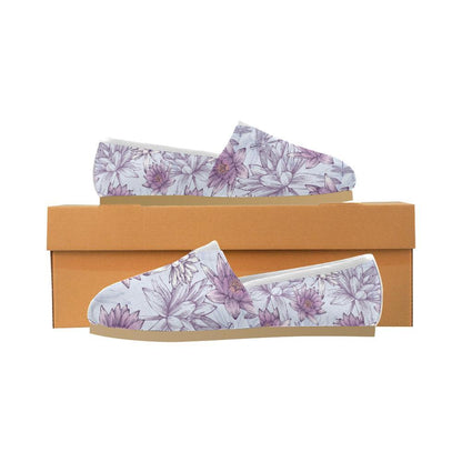 Water Lily Pattern Print Design WL01 Women Casual Shoes-JorJune.com