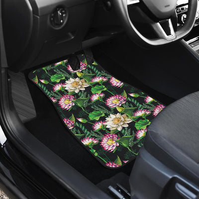 Water Lily Pattern Print Design WL010 Car Floor Mats-JORJUNE.COM