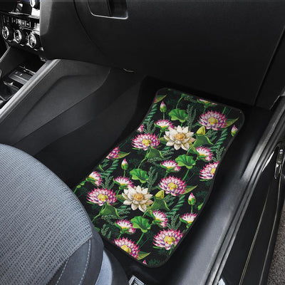 Water Lily Pattern Print Design WL010 Car Floor Mats-JORJUNE.COM