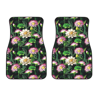 Water Lily Pattern Print Design WL010 Car Floor Mats-JORJUNE.COM