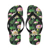 Water Lily Pattern Print Design WL010 Flip Flops-JorJune