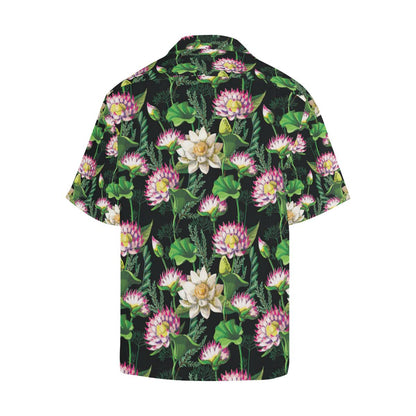 Water Lily Pattern Print Design WL010 Men Hawaiian Shirt-JorJune