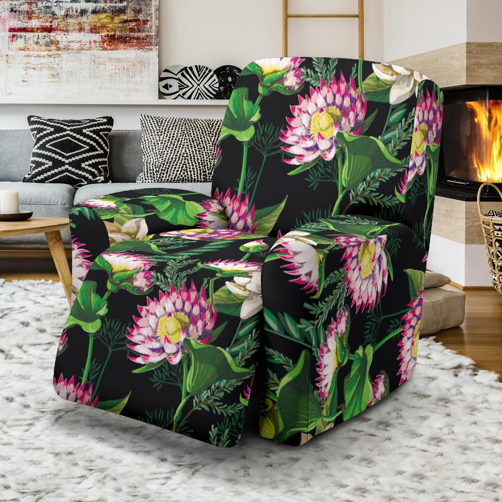 Water Lily Pattern Print Design WL010 Recliner Slipcover-JORJUNE.COM