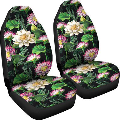 Water Lily Pattern Print Design WL010 Universal Fit Car Seat Covers-JorJune