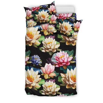 Water Lily Pattern Print Design WL02 Bedding Set