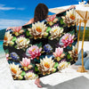 Water Lily Pattern Print Design WL02 Sarong Pareo Wrap-JORJUNE.COM