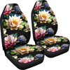 Water Lily Pattern Print Design WL02 Universal Fit Car Seat Covers-JorJune