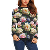 Water Lily Pattern Print Design WL02 Women Long Sleeve Sweatshirt-JorJune