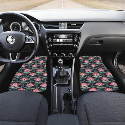 Water Lily Pattern Print Design WL03 Car Floor Mats-JORJUNE.COM