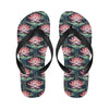 Water Lily Pattern Print Design WL03 Flip Flops-JorJune