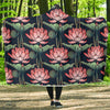 Water Lily Pattern Print Design WL03 Hooded Blanket-JORJUNE.COM