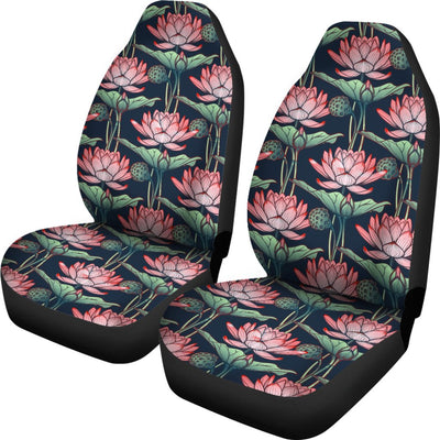 Water Lily Pattern Print Design WL03 Universal Fit Car Seat Covers-JorJune