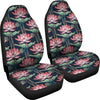 Water Lily Pattern Print Design WL03 Universal Fit Car Seat Covers-JorJune