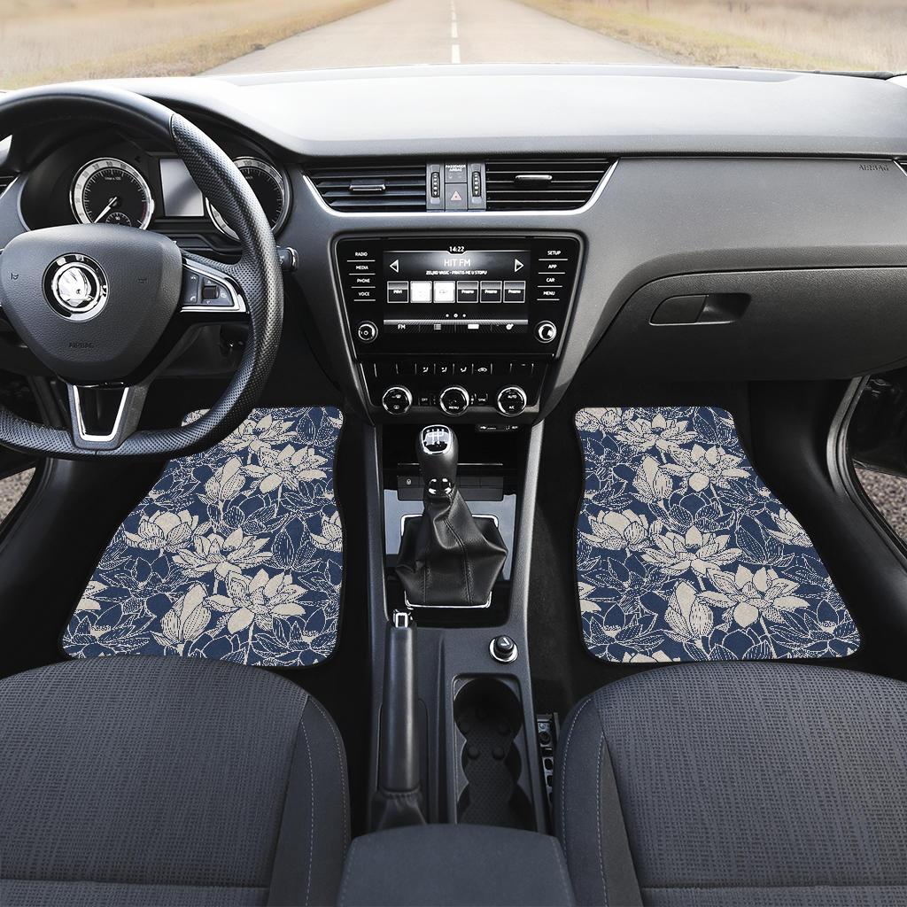 Water Lily Pattern Print Design WL04 Car Floor Mats-JORJUNE.COM